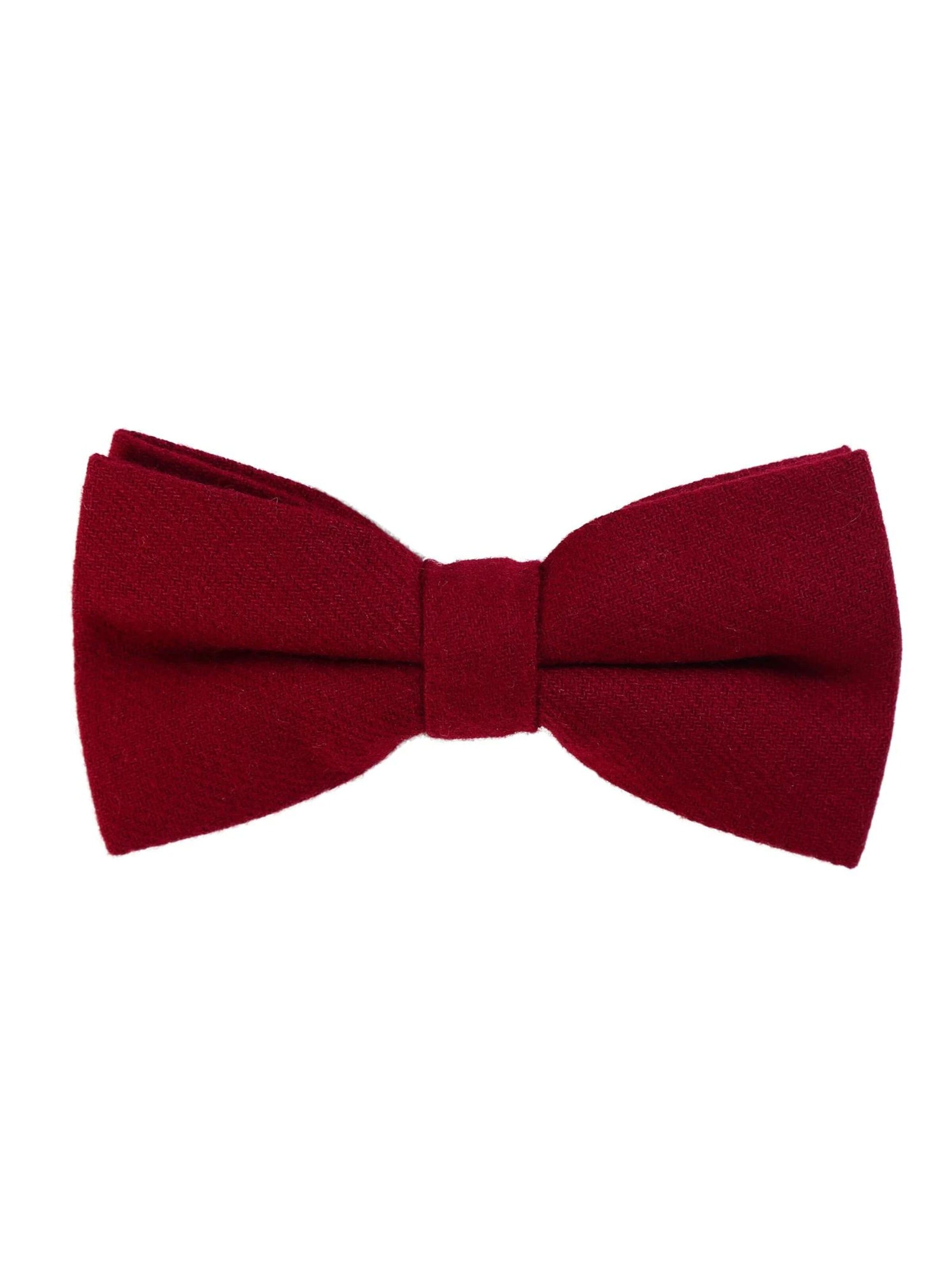 DonDon Bow Tie 'DonDon Herren Jeans Fliege Schleife gebunden 100% Baumwolle dunkelblau' in Red: front