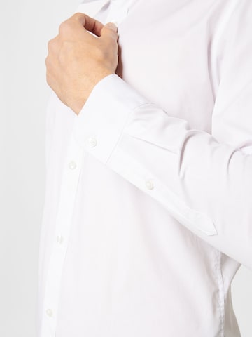 JACK & JONES Slim fit Button Up Shirt 'JOE' in White
