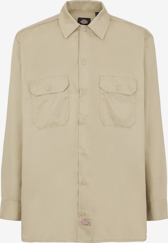 DICKIES Button Up Shirt in Beige: front