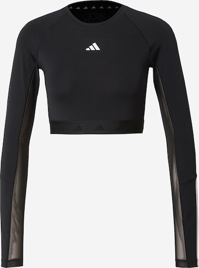 ADIDAS PERFORMANCE T-shirt fonctionnel 'Hyperglam' en noir / blanc, Vue avec produit