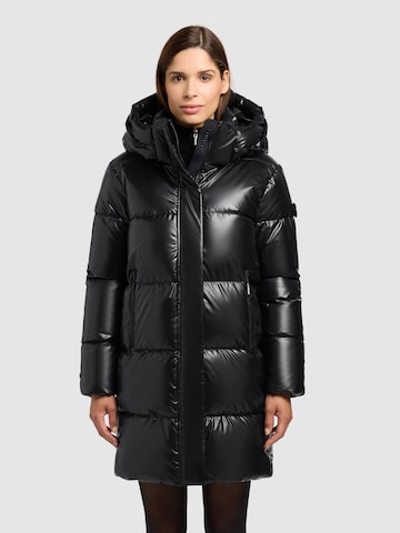 Manteau d’hiver 'Haya2' khujo en noir : devant