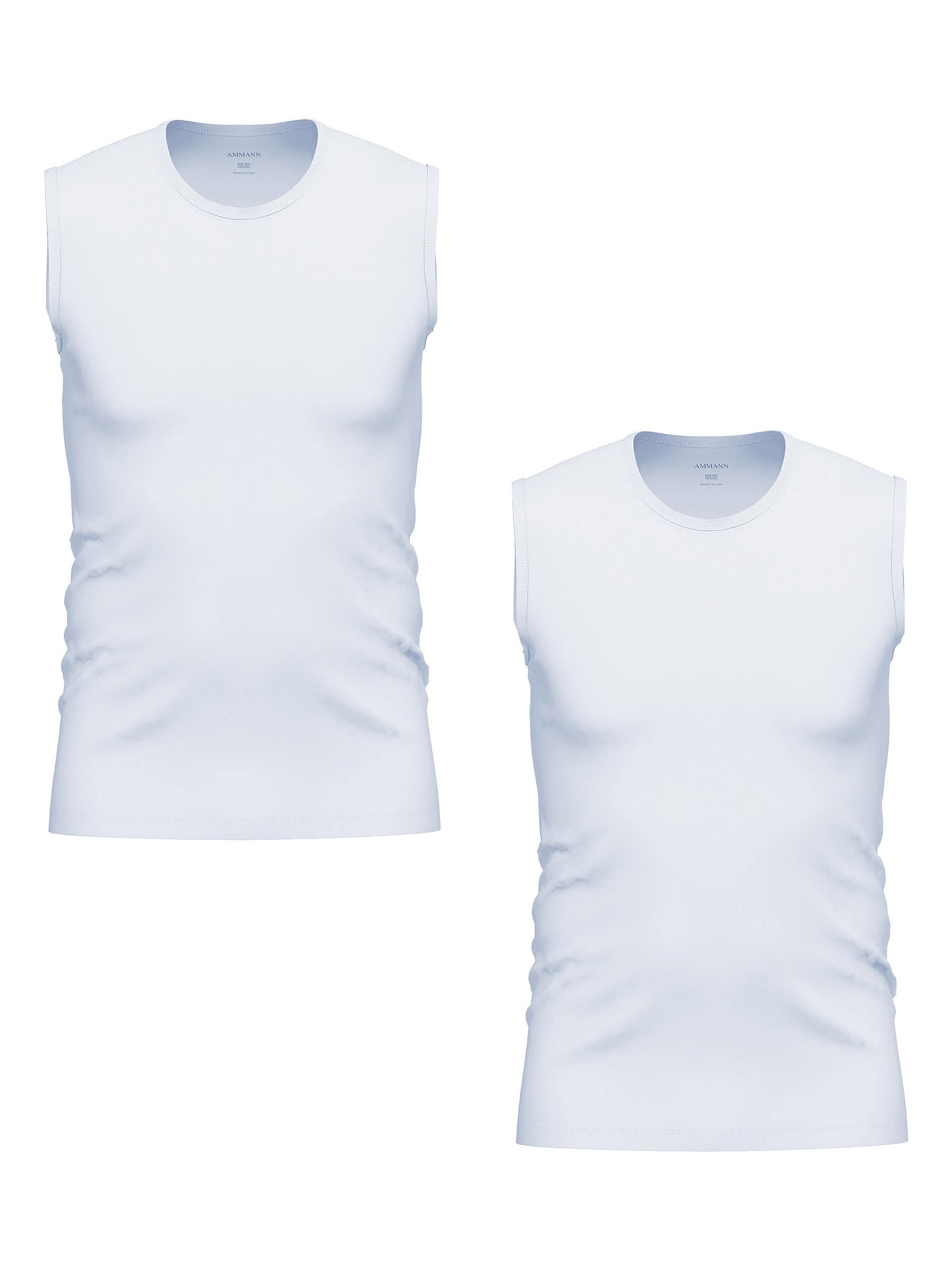 Maillot de corps ' Micro Modal ' Ammann en blanc : devant