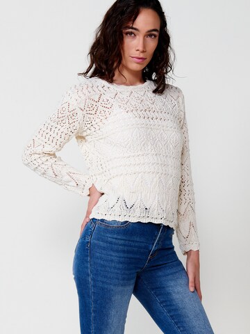 Pull-over KOROSHI en blanc