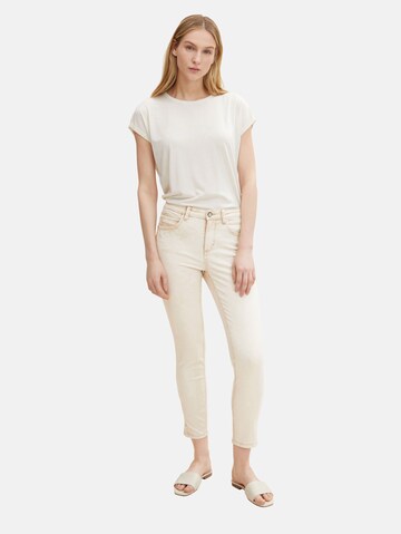 TOM TAILOR - Skinny Vaquero 'Alexa' en beige: frente