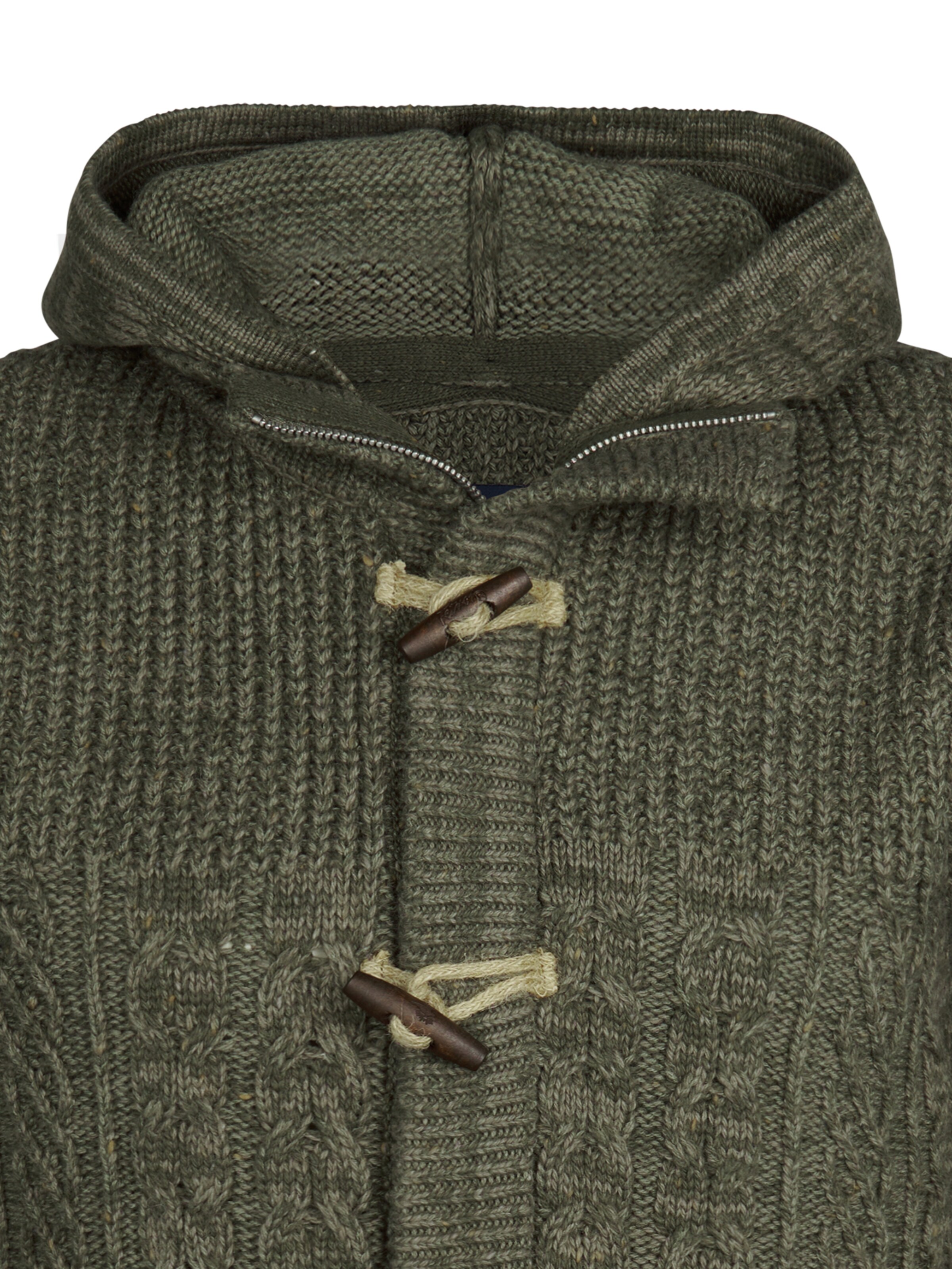 Petrol Industries Knit Cardigan in Green