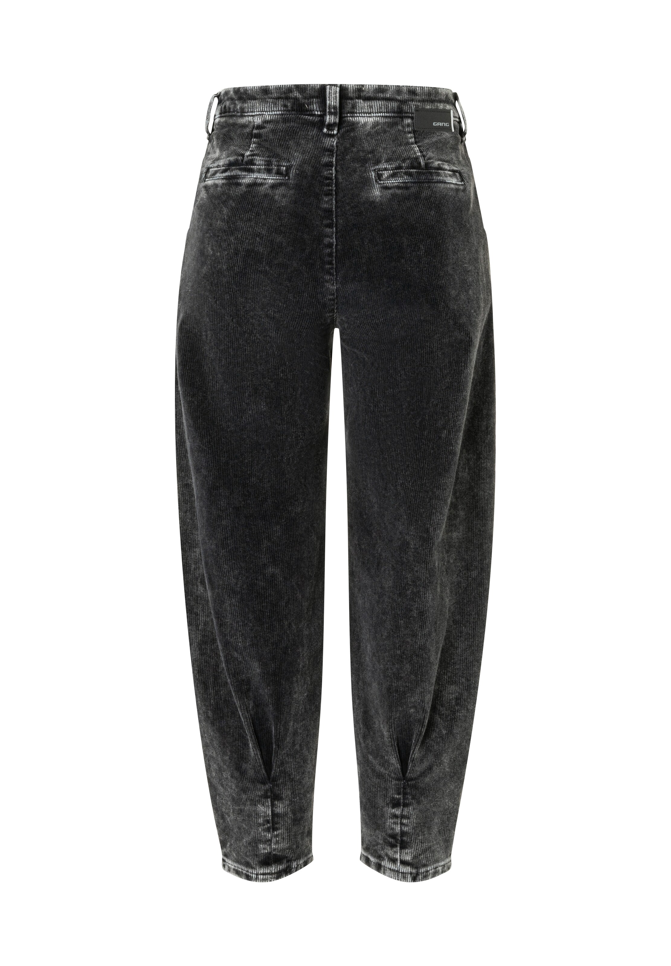 Gang - Tapered Calças com pregas '94SILVIA' em preto