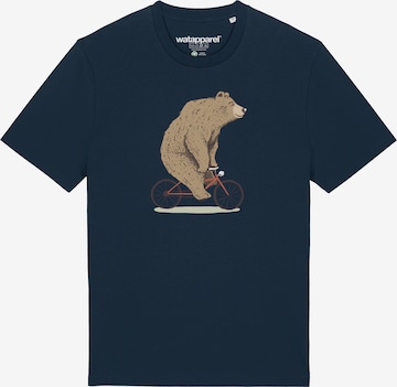 Watapparel Shirt 'Fahrradbär' in Blau: Vorderseite