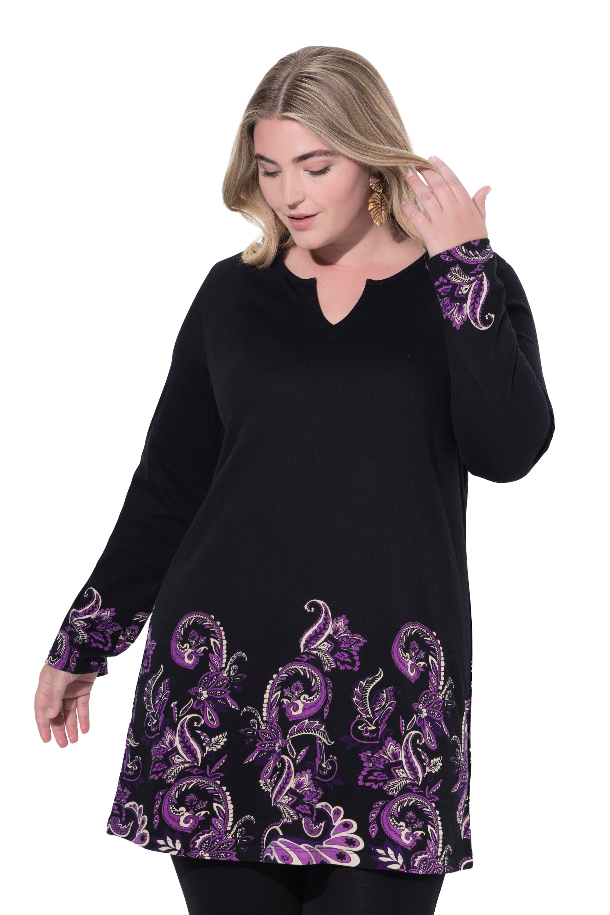 Ulla Popken Tunic in Black: front