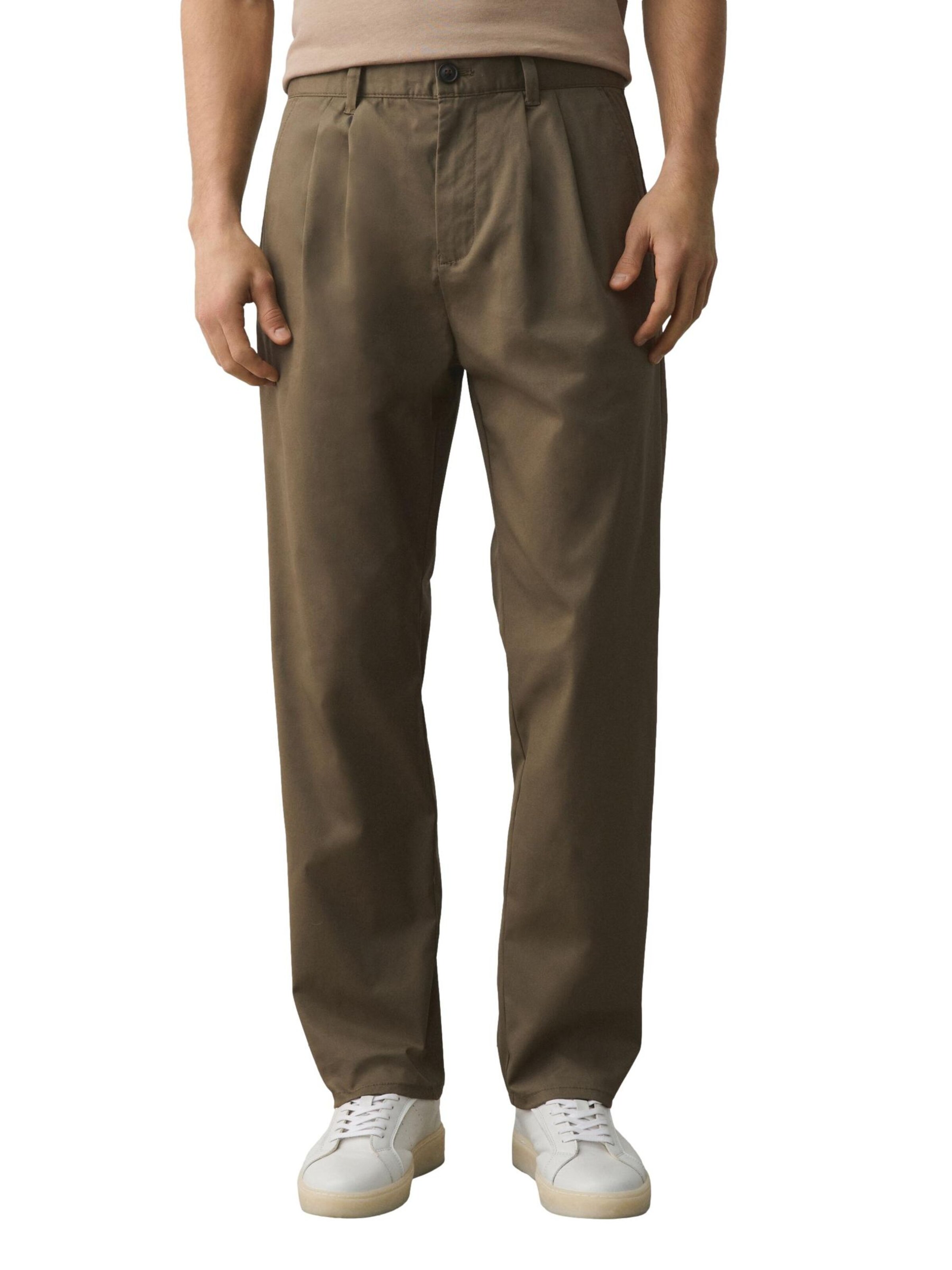 Loosefit Pantalon à pince Next en marron : devant