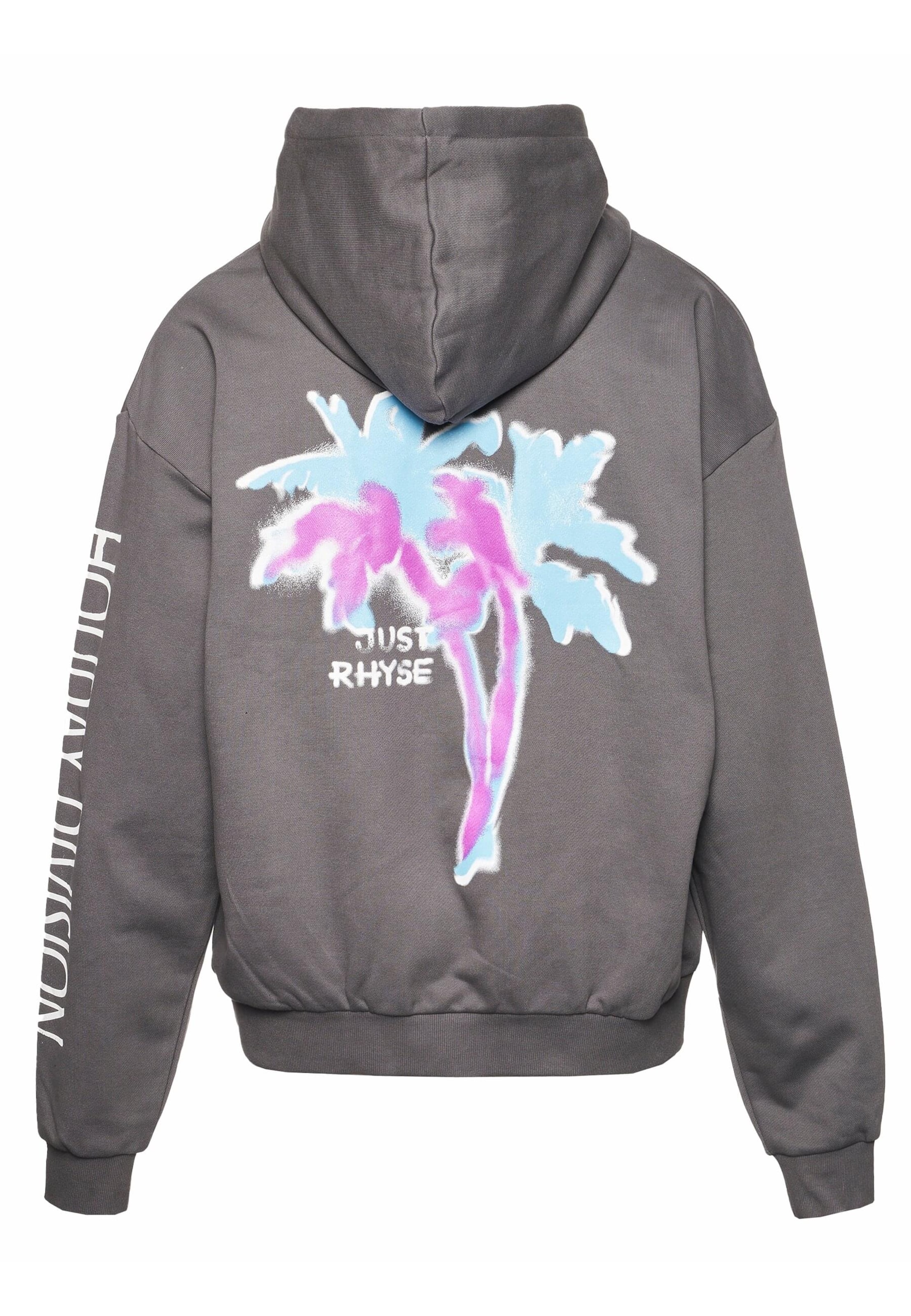 Felpa 'Holiday Division' di Just Rhyse in grigio