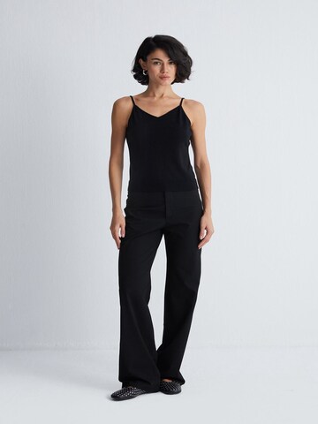 SILK & CASHMERE Blouse in Zwart