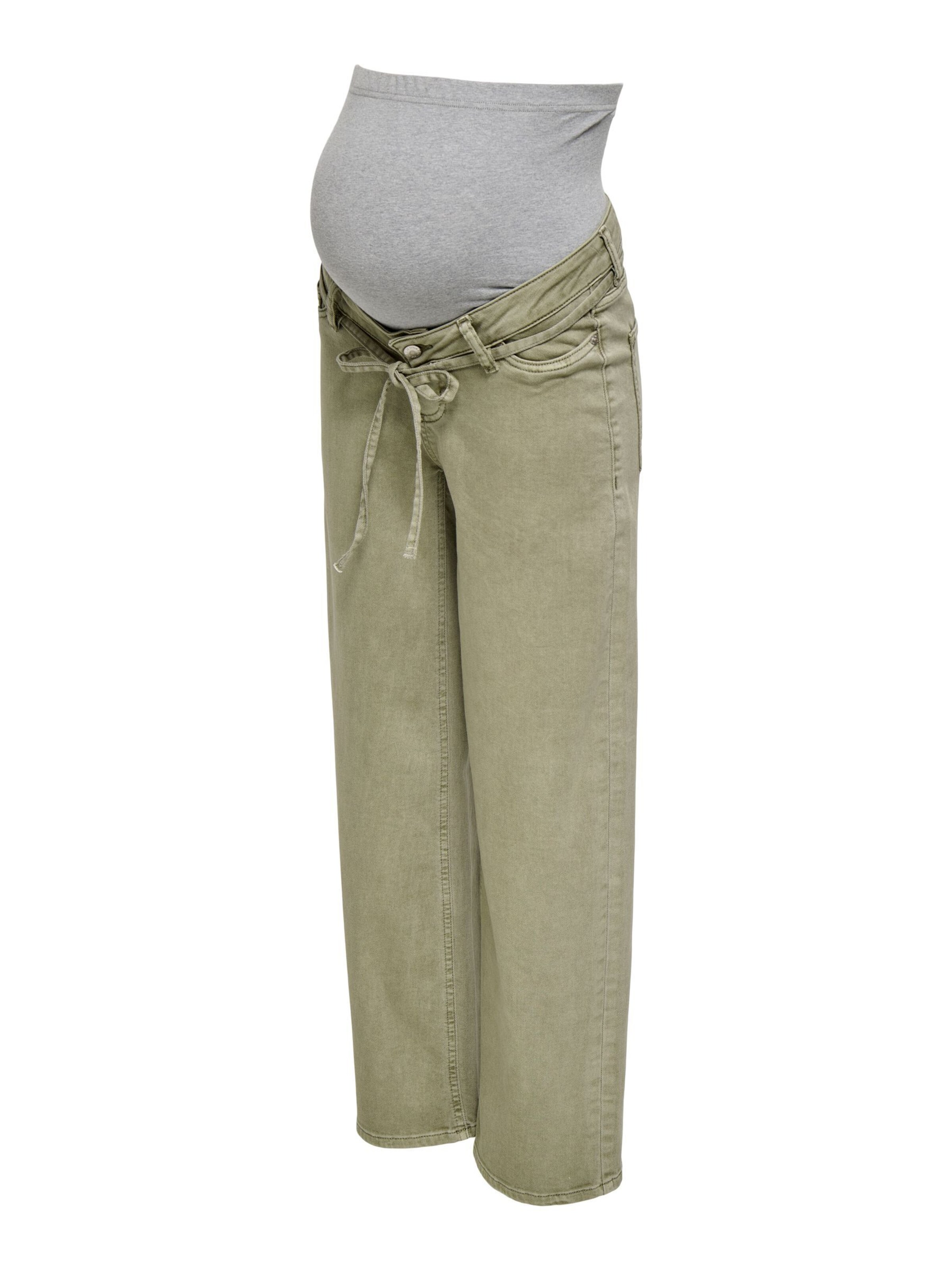 Only Maternity Jean 'OLMGianna' en olive, Vue avec produit