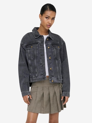 Giacca di mezza stagione 'Onlharper Ls Boxy Dnm Jkt Sik 15363548' di ONLY in nero: frontale