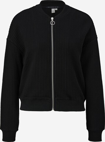 QS Sweatjacke in Schwarz: predná strana