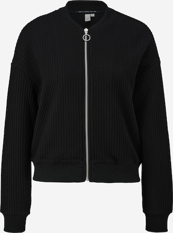 QS Zip-Up Hoodie in Black: front