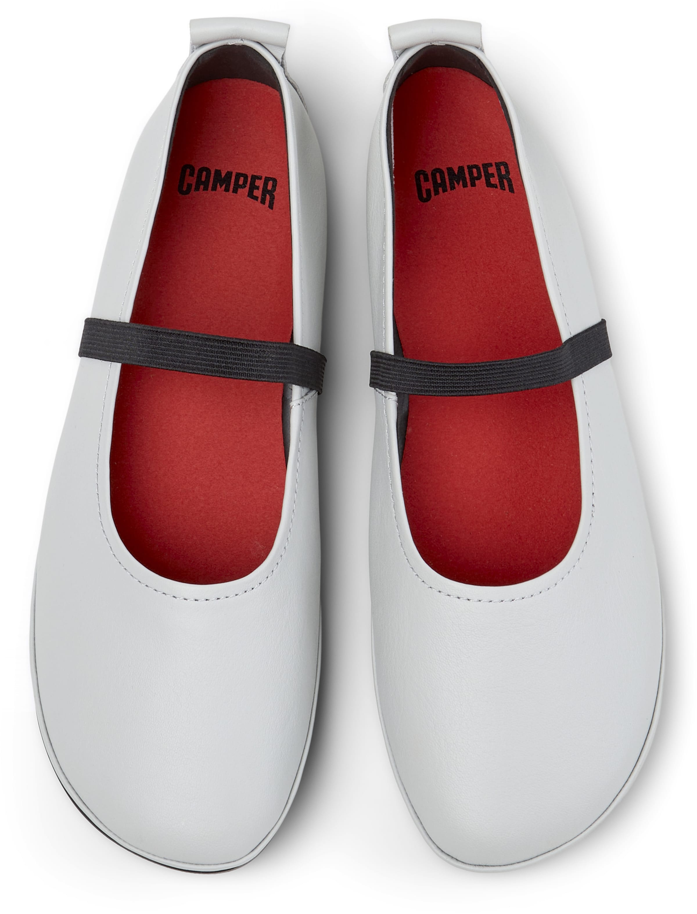 CAMPER Ballerina met riempjes 'Right Nina' in Grijs