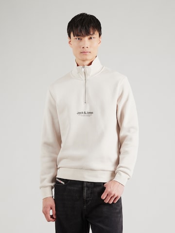 JACK & JONES Свитшот 'JWHVESTERBRO' в Бежевый: спереди