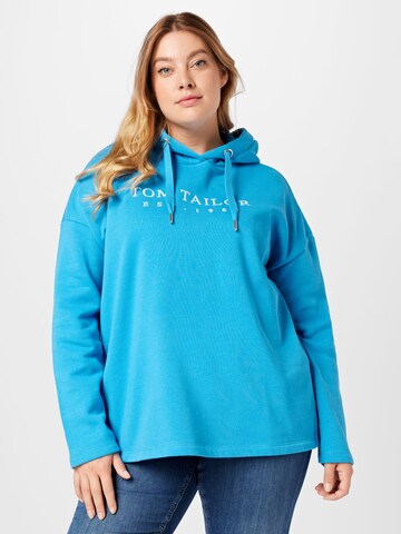 Tom Tailor Women + Sweatshirt in Blue: front