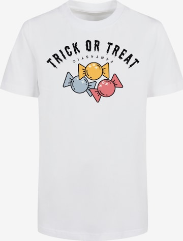 F4NT4STIC Shirt 'Trick Or Treat Halloween' in Weiß: predná strana