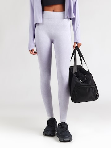 Skinny Pantalon de sport 4F en violet : devant