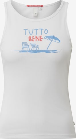 T-shirt QS en blanc : devant