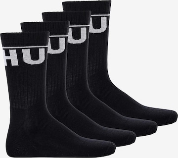 HUGO Red Athletic Socks in Black: front