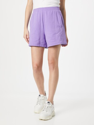 Regular Pantalon GAP en violet : devant