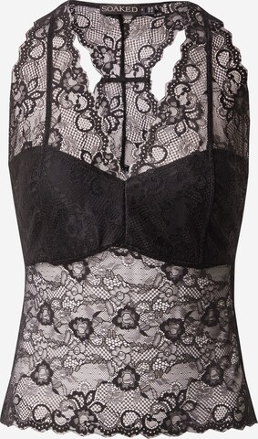 SOAKED IN LUXURY Top 'Dolly' in Black: front