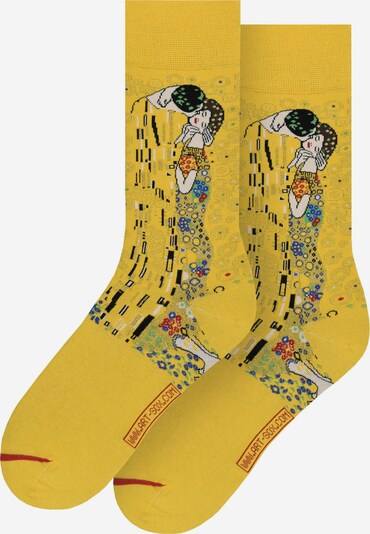 MuseARTa Socken ' The Kiss ' in gelb / mischfarben, Produktansicht