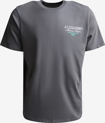 Alessandro Zavetti Shirt 'Montanelli' in Grey: front