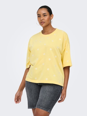 Felpa 'CARLUNA' di ONLY Carmakoma in giallo: frontale