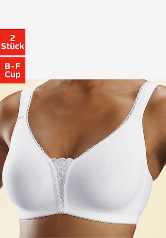 Soutien-gorge PETITE FLEUR en blanc : devant