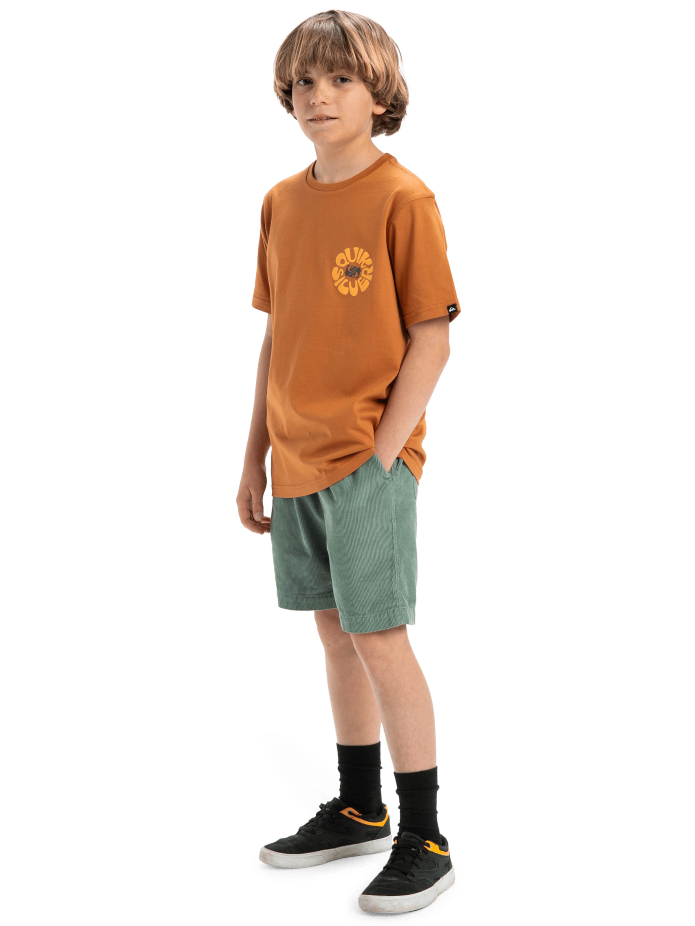 QUIKSILVER T-Shirt 'Evo Road End' in Orange