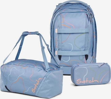 Satch Rucksack 'Pack Schulrucksack Set 3tlg.' in Blau: Vorderseite