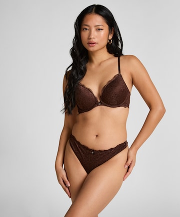 Hunkemöller String 'Marine' in Brown