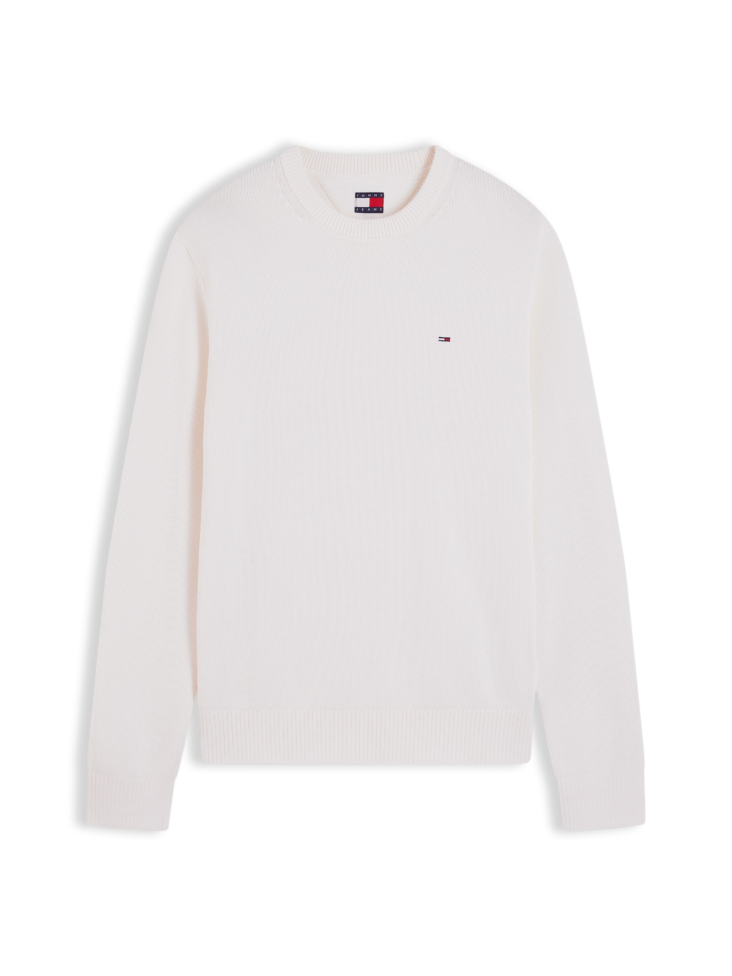 Tommy Jeans Pullover 'ESS' in Weiß: Vorderseite