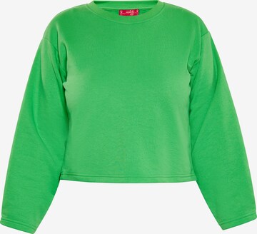 swirly Sweatshirt in Green: front