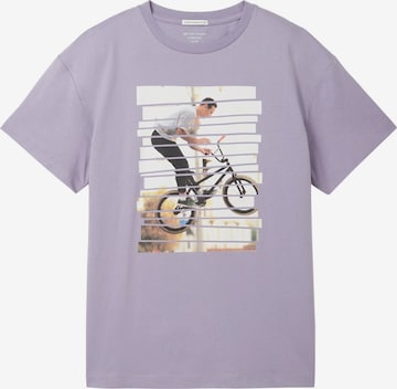 T-Shirt TOM TAILOR en violet : devant