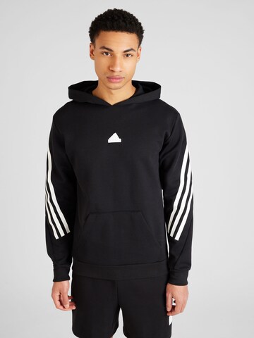 ADIDAS SPORTSWEAR Αθλητική μπλούζα φούτερ σε μαύρο: μπροστά