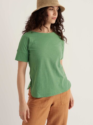 T-shirt 'Bryher View' Seasalt Cornwall en vert : devant