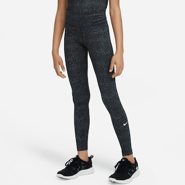 NIKE Skinny Workout Pants in Grey: front