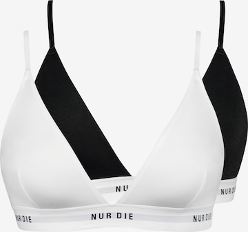 Nur Die Triangle Bra 'Sportiv' in Black: front