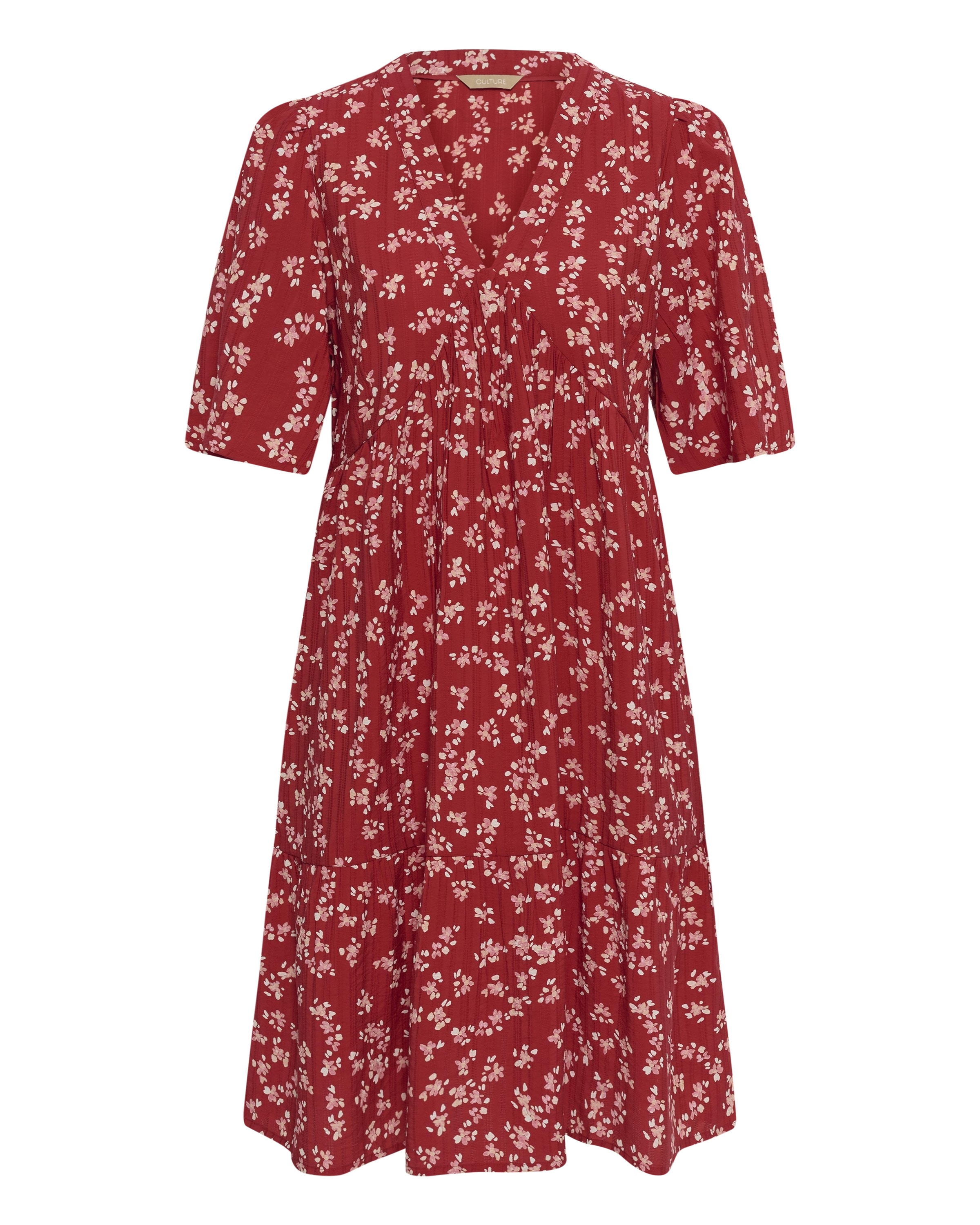 CULTURE - Vestido 'CUPuglia Gally' em vermelho: frente