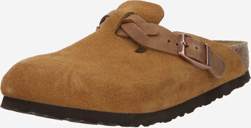 BIRKENSTOCK Clogs 'Boston LEVE' in Bruin: voorkant