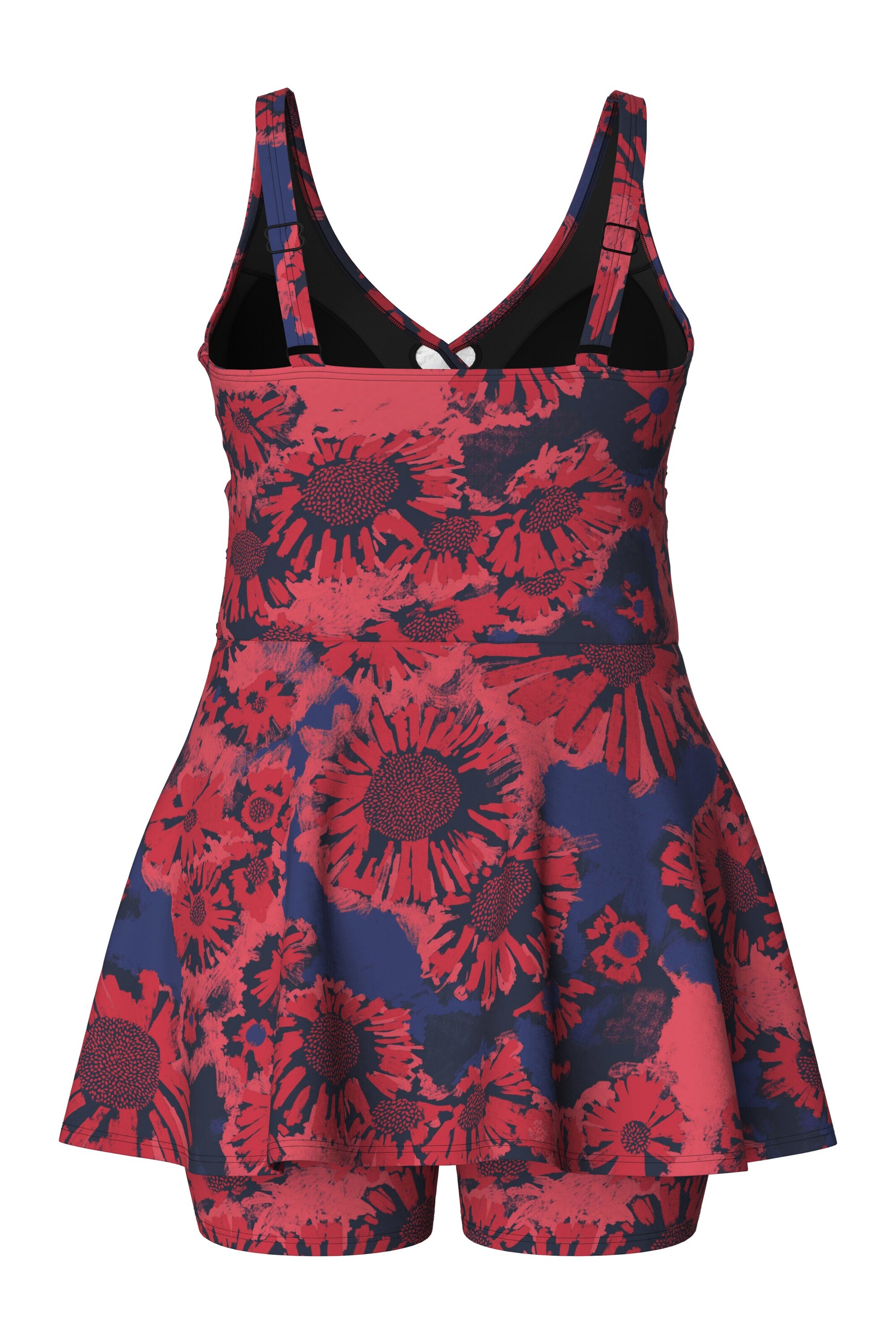 Ulla Popken Minimizer Badeanzugkleid in Rot