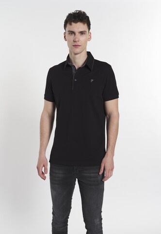 DENIM CULTURE Poloshirt 'Nico' in Schwarz: predná strana