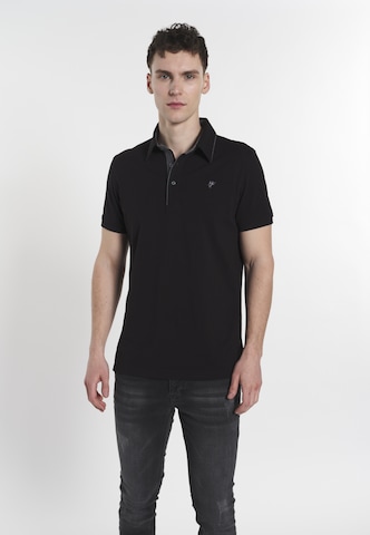 DENIM CULTURE Poloshirt 'Nico' in Schwarz: predná strana