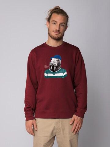 Watapparel Sweatshirt ' Walross ' in Red: front