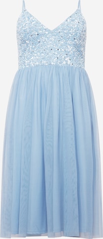 Robe de cocktail 'Irina' Lace & Beads Plus en bleu : devant