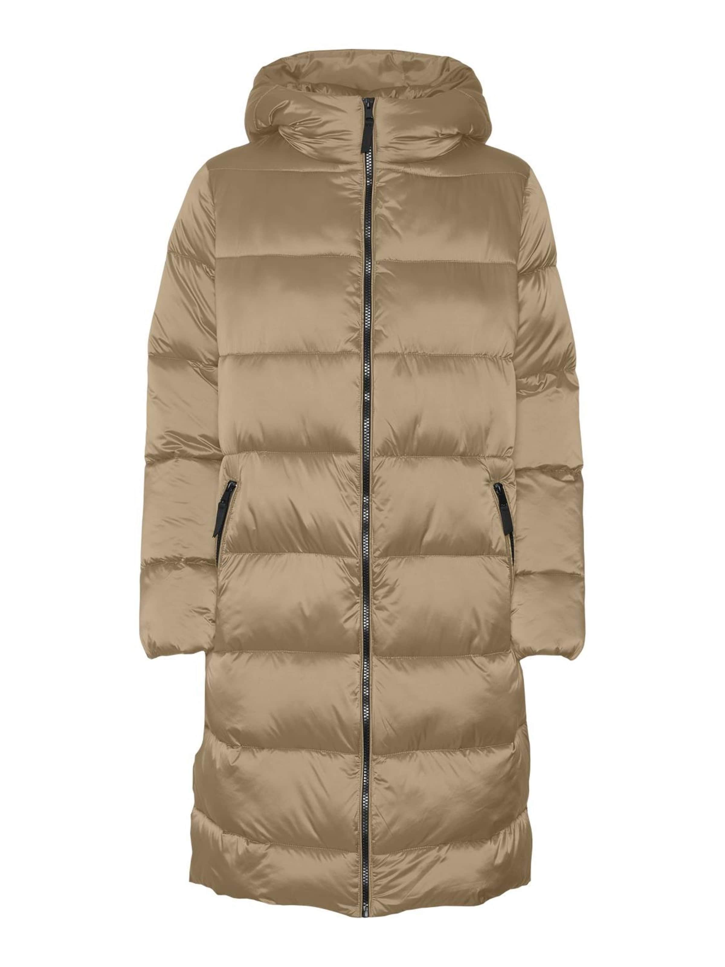 VERO MODA Wintermantel in de kleur Donkerbeige, Productweergave